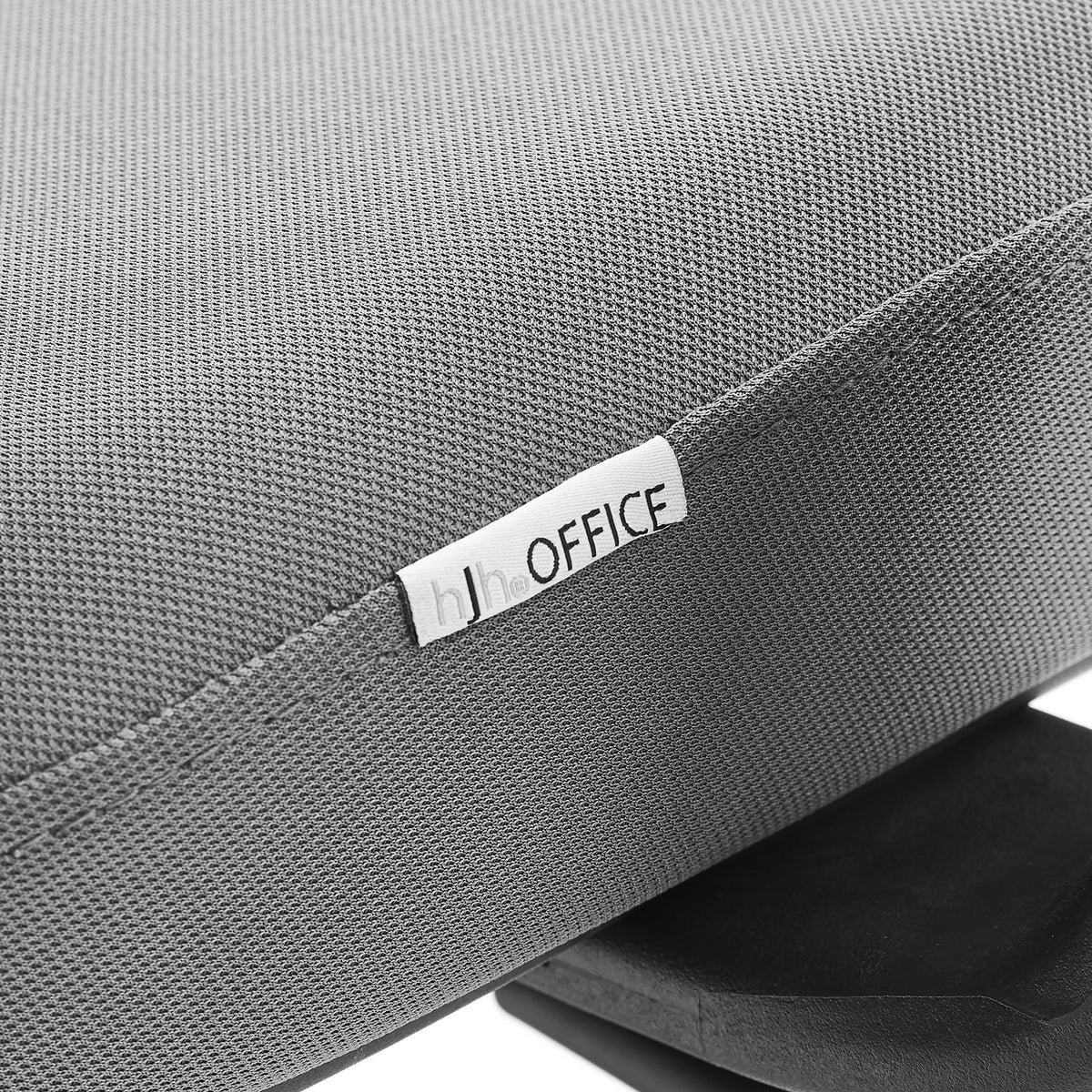 Grauer Stoffbezug mit Markenlogo am Homeoffice-Bürostuhl Sedito von hjh OFFICE