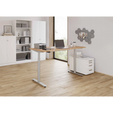 Elektrisch höhenverstellbarer Schreibtisch XDLR 19 S in Asteiche mit Maßen 180 x 80 cm von hjh OFFICE PRO