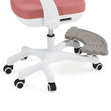 Fußstütze und weißes Fußkreuz mit Rollen des Kinderdrehstuhls Kiddy Smart Step von hjh OFFICE