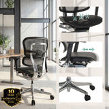 Luxus-Chefsessel ERGOHUMAN BASE GEN2 mit Netzbezug und verstellbarem Sitz von hjh OFFICE (KI-generiertes Bild)