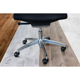 Schwarze Stuhlrollen des Modells 5x ROLO 10mm/50mm für Hartböden mit poliertem Fußkreuz von hjh OFFICE