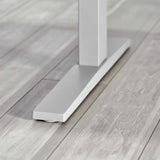 Silberner Standfuß des elektrisch höhenverstellbaren Schreibtisches XMKA 19 W von hjh OFFICE PRO