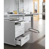 Rollcontainer der Serie BELA 18 S mit drei Schubladen und Metallgriffen von hjh OFFICE PRO
