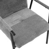 Grauer Stoffbezug der Sitzfläche und Rückenlehne des Polsterstuhls Lifea Flex von hjh LIVING