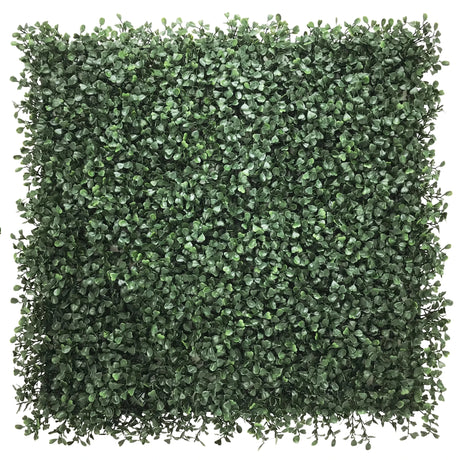 Grüne Pflanzenmatte LEAFLUXE 1 mit dichten, kleinen Blättern in quadratischer Form von hjh LIVING