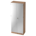 Aktenschrank SIGNA K 6200 SG in Nussbaum-Optik mit silberfarbenen Fronten von hjh OFFICE PRO