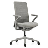 High-End-Bürostuhl VERVIO in Grau mit Netzrückenlehne und Armlehnen von hjh OFFICE