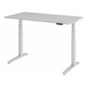 Elektrisch höhenverstellbarer Schreibtisch XBHM 14 SS in Grau mit digitalem Bedienfeld an der Tischkante von hjh OFFICE PRO